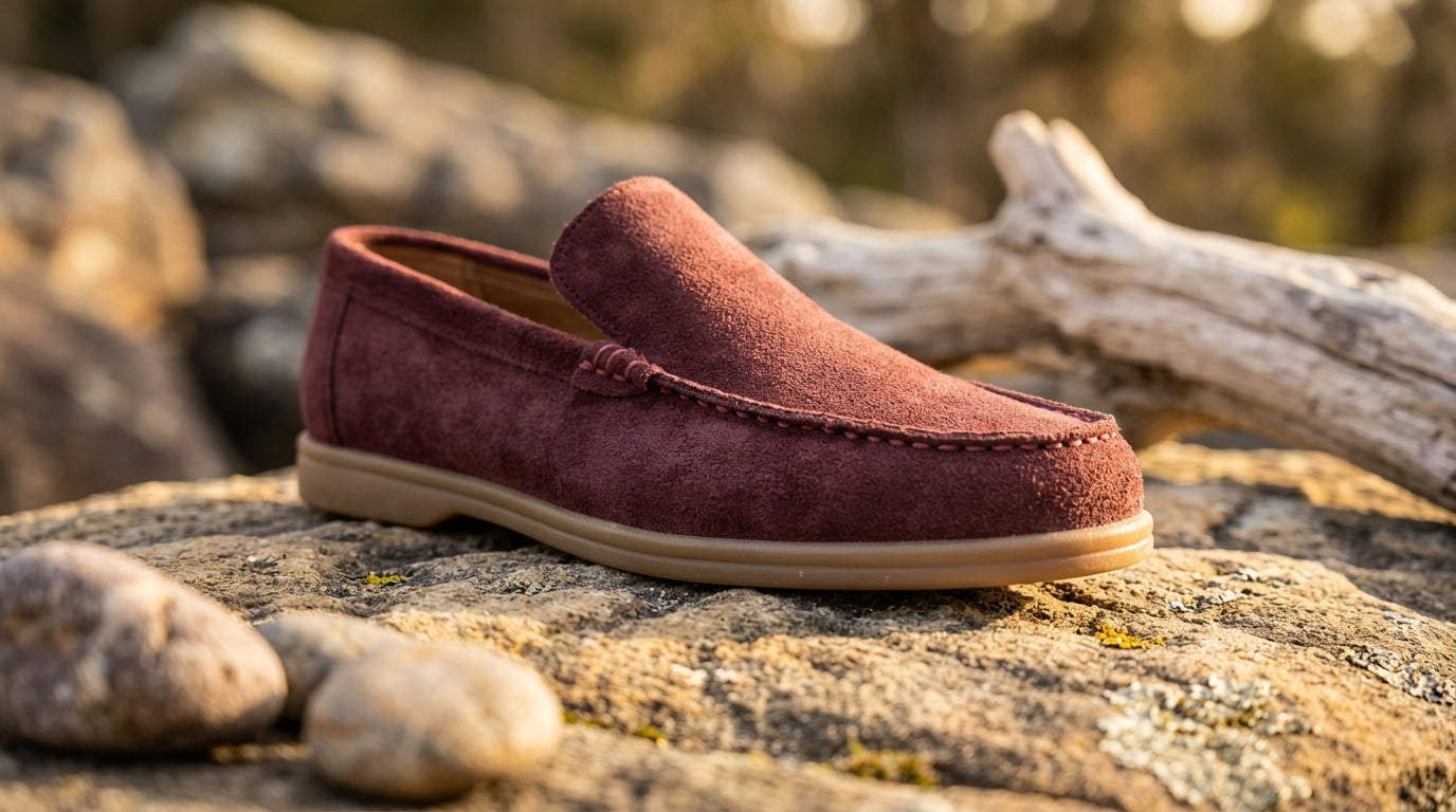 Burgundy Suede Loafer
