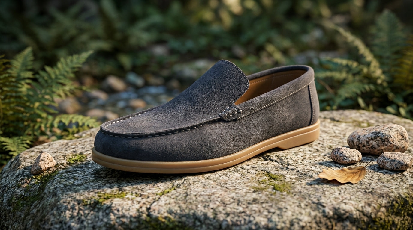 Charcoal Suede Loafer