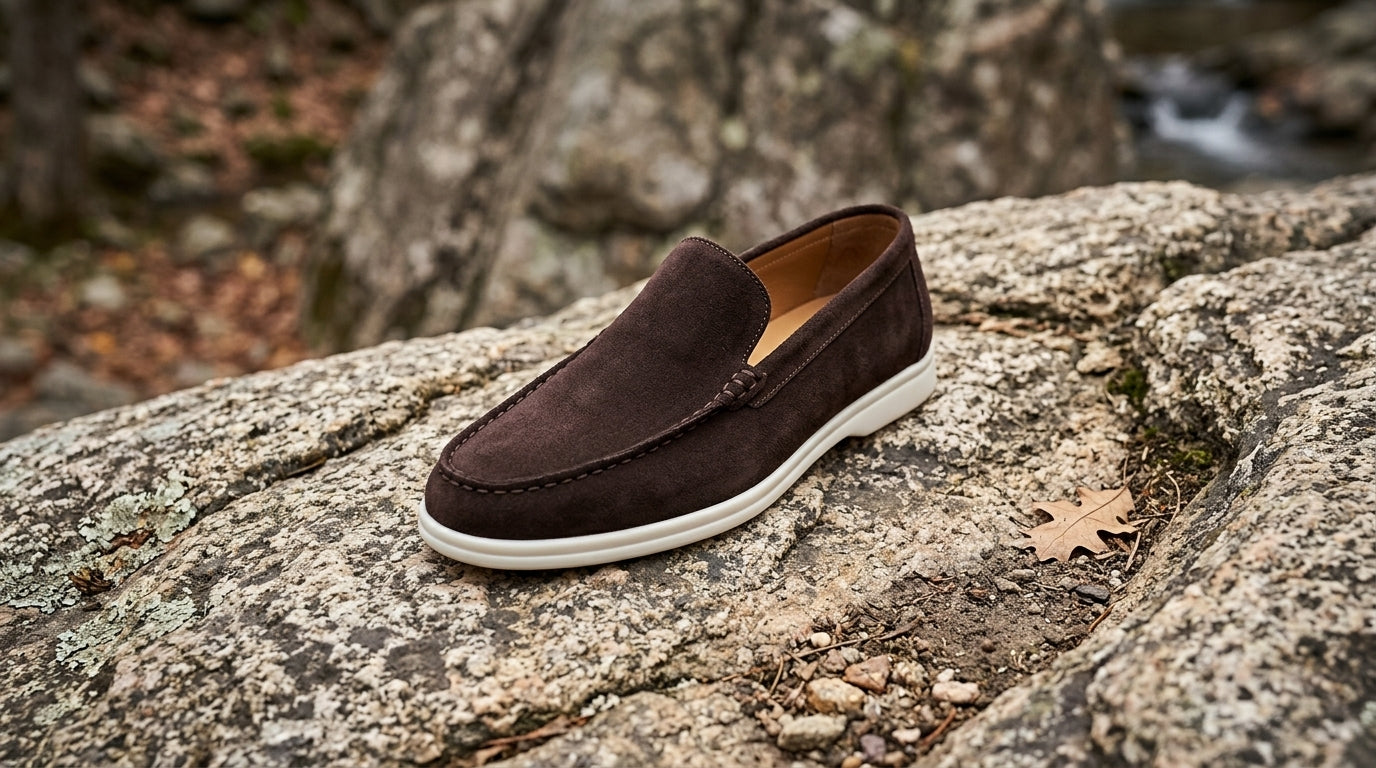 Dark Brown Suede Loafer